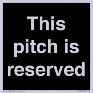 This pitch is reserved